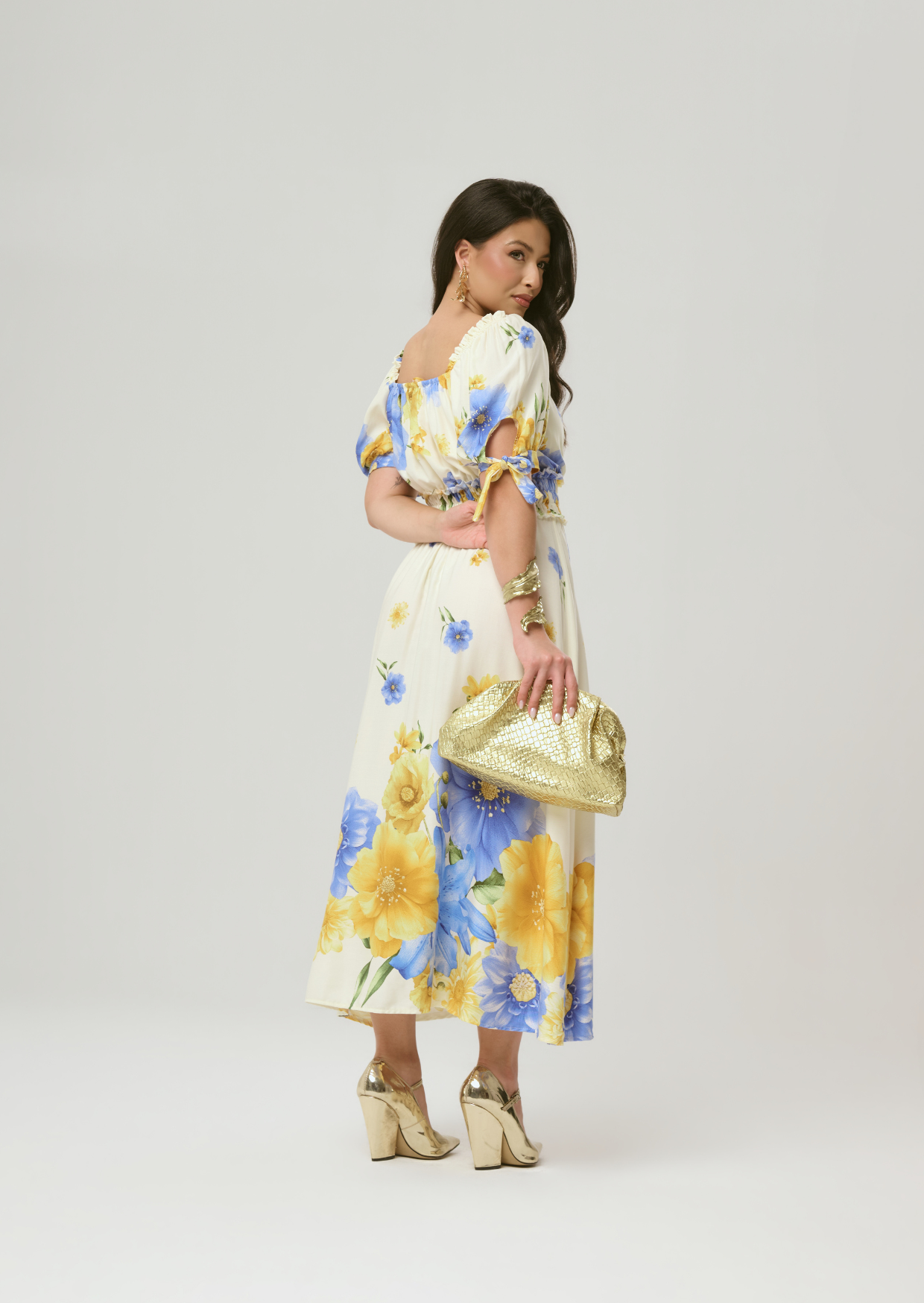 VESTIDO MIDI VISCOSE SARJA