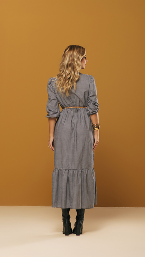 Vestido Longo Xadrez