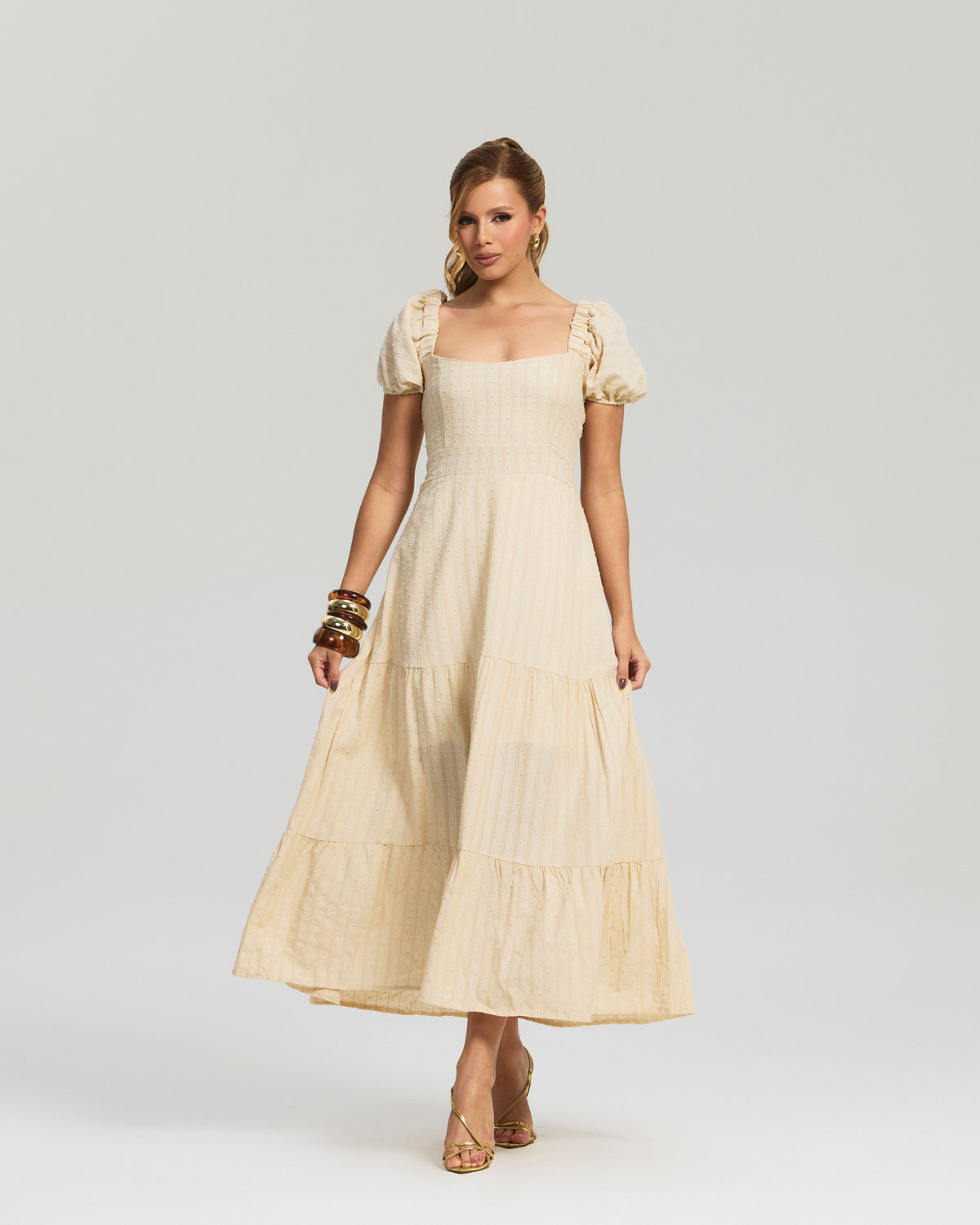 Vestido Longo Laise Bordado