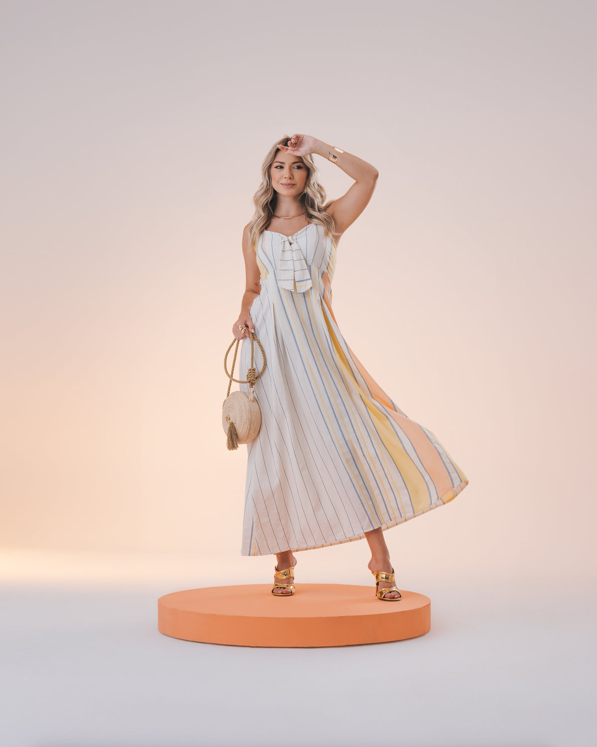 Vestido Longo Tricoline Algodão 100%