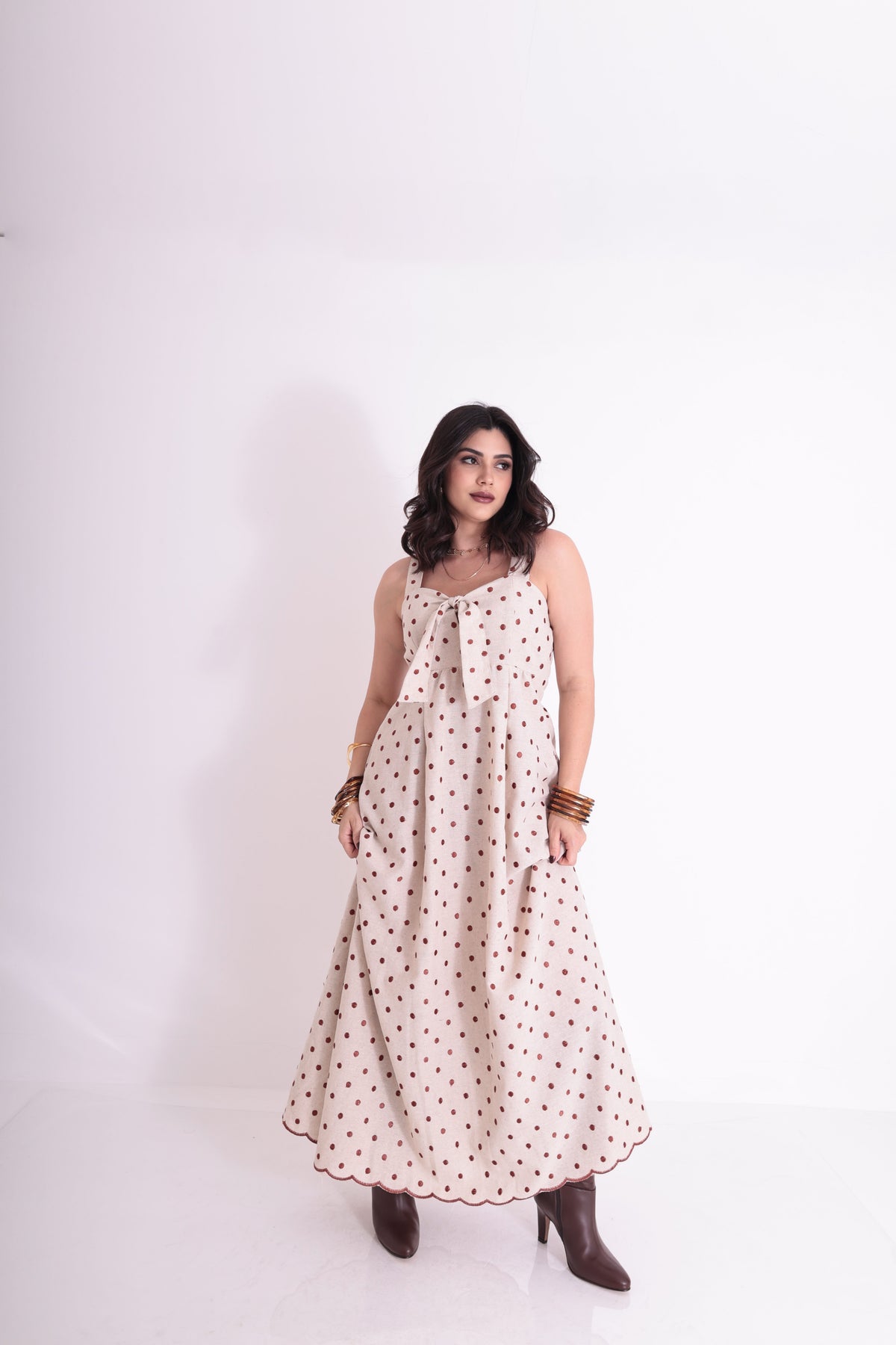 Vestido Longo Linen Soft - 100% à Mão