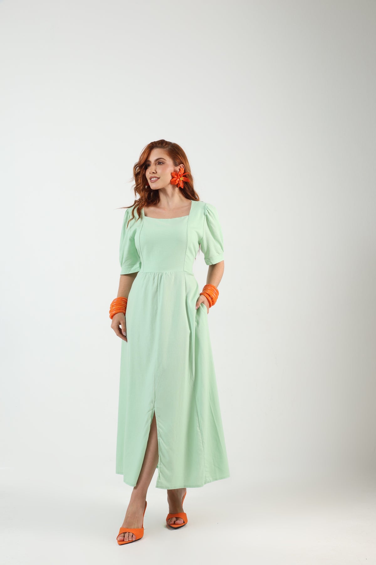 Vestido Longo  Linho