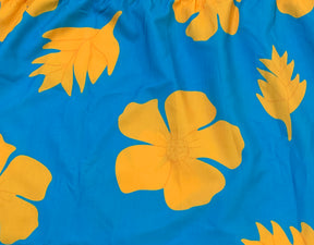 Vestido Longo Linho - Florido Azul