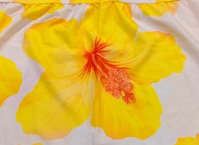 Vestido Longo Linho - Florido Azul