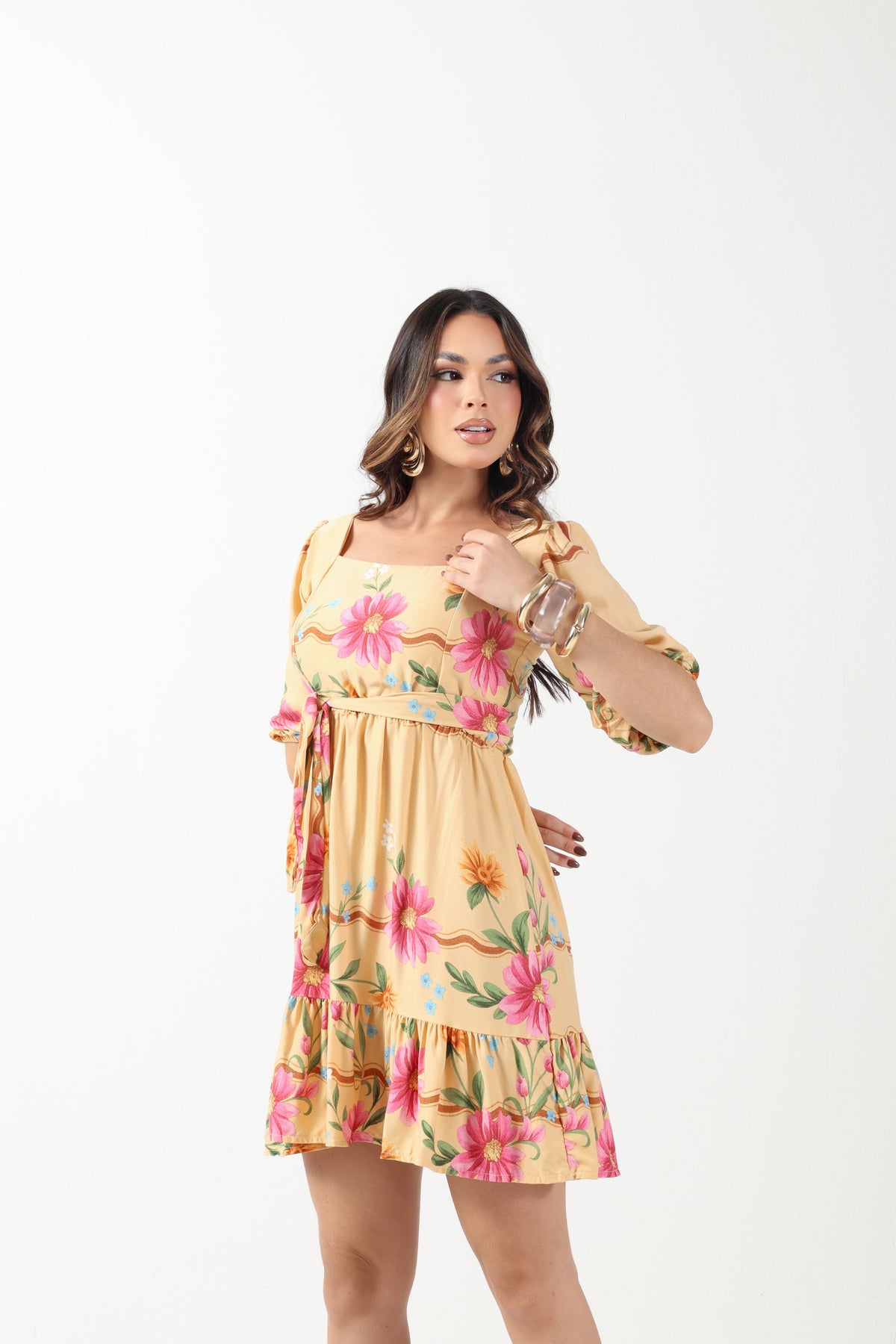 VESTIDO CURTO VISCOSE SARJA