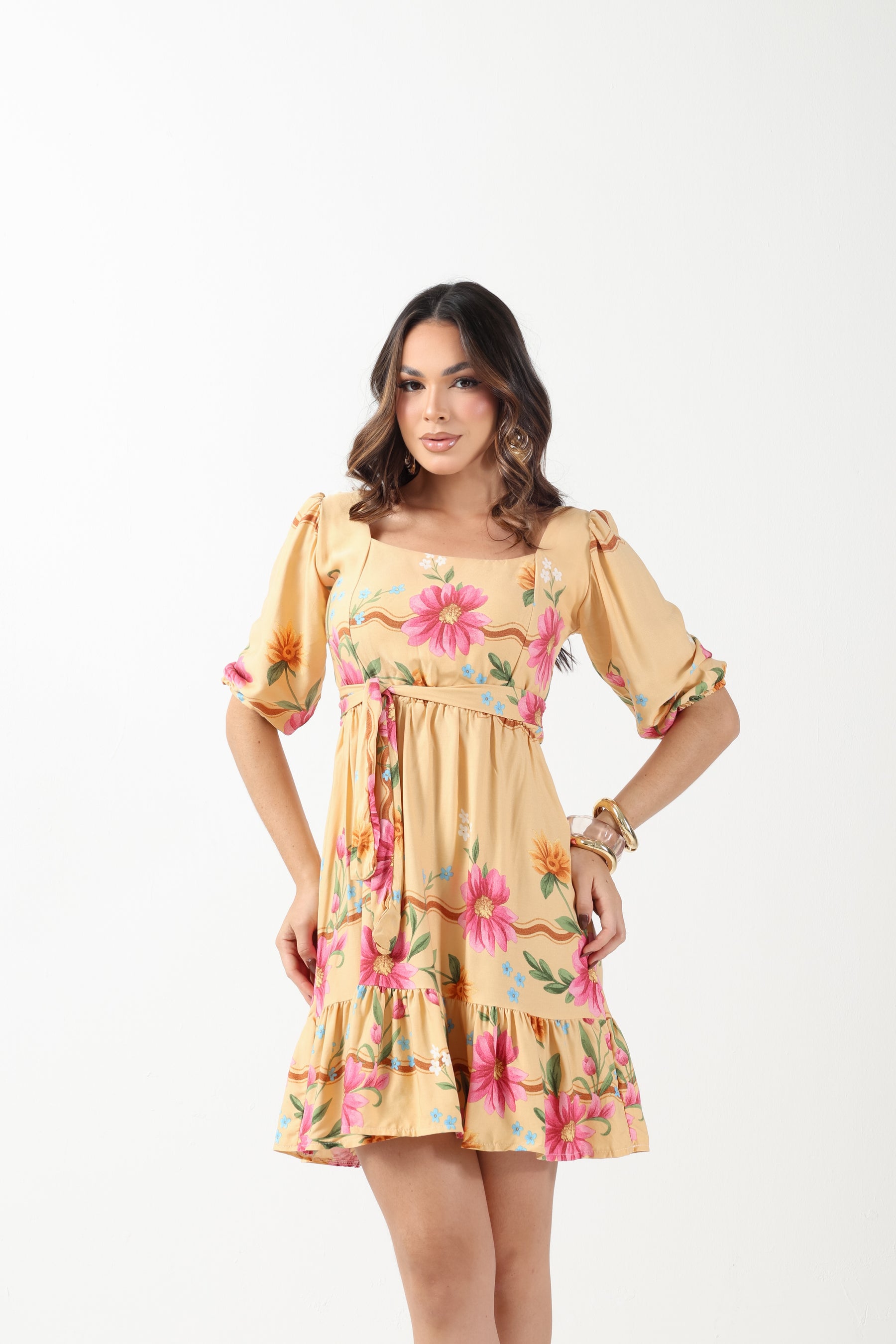 VESTIDO CURTO VISCOSE SARJA