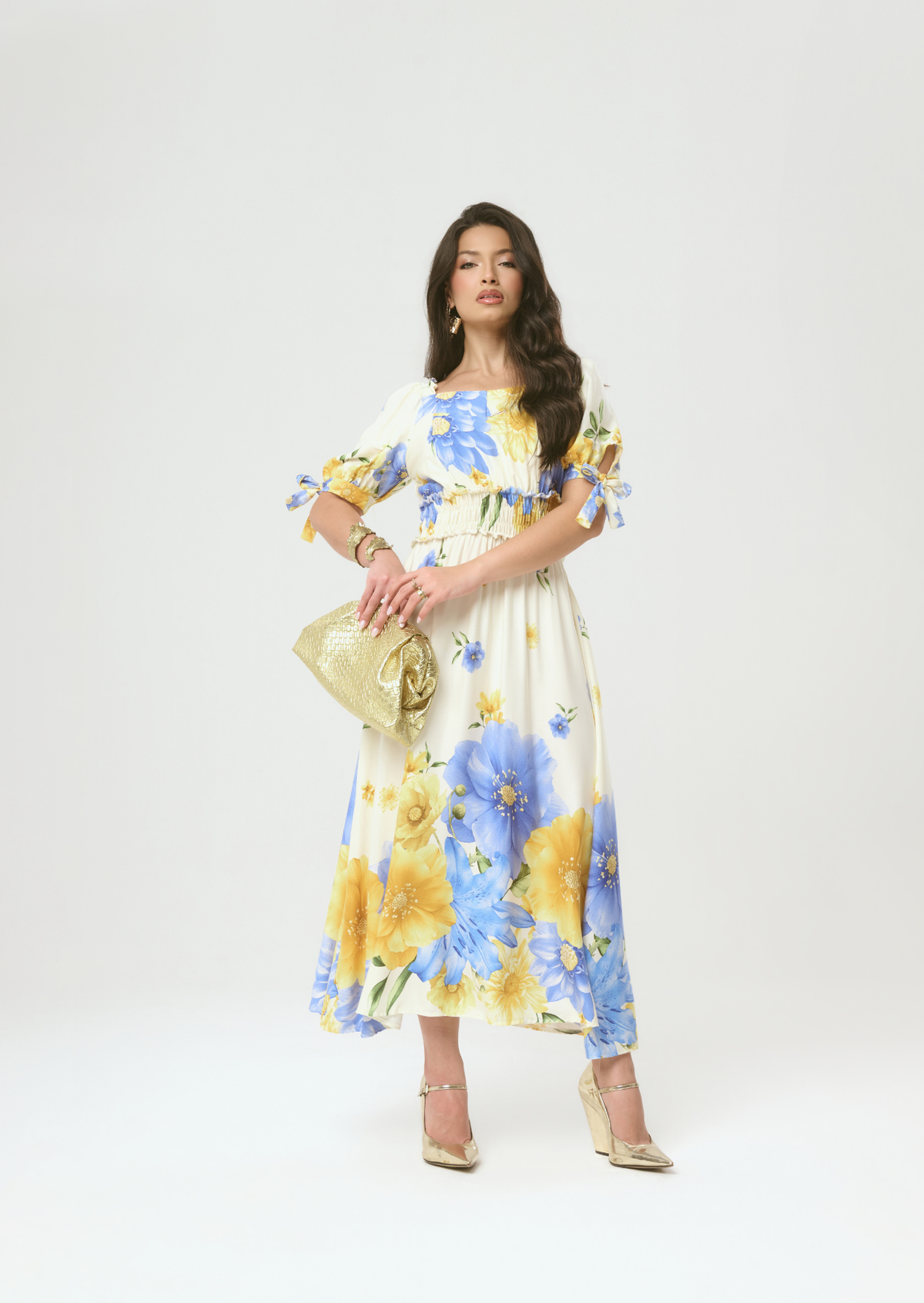 VESTIDO MIDI VISCOSE SARJA